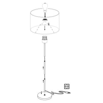 Eglo - Vloerlamp 1xE27/60W/230V