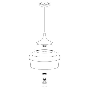 Eglo - Hanglamp 1xE27/60W/230V