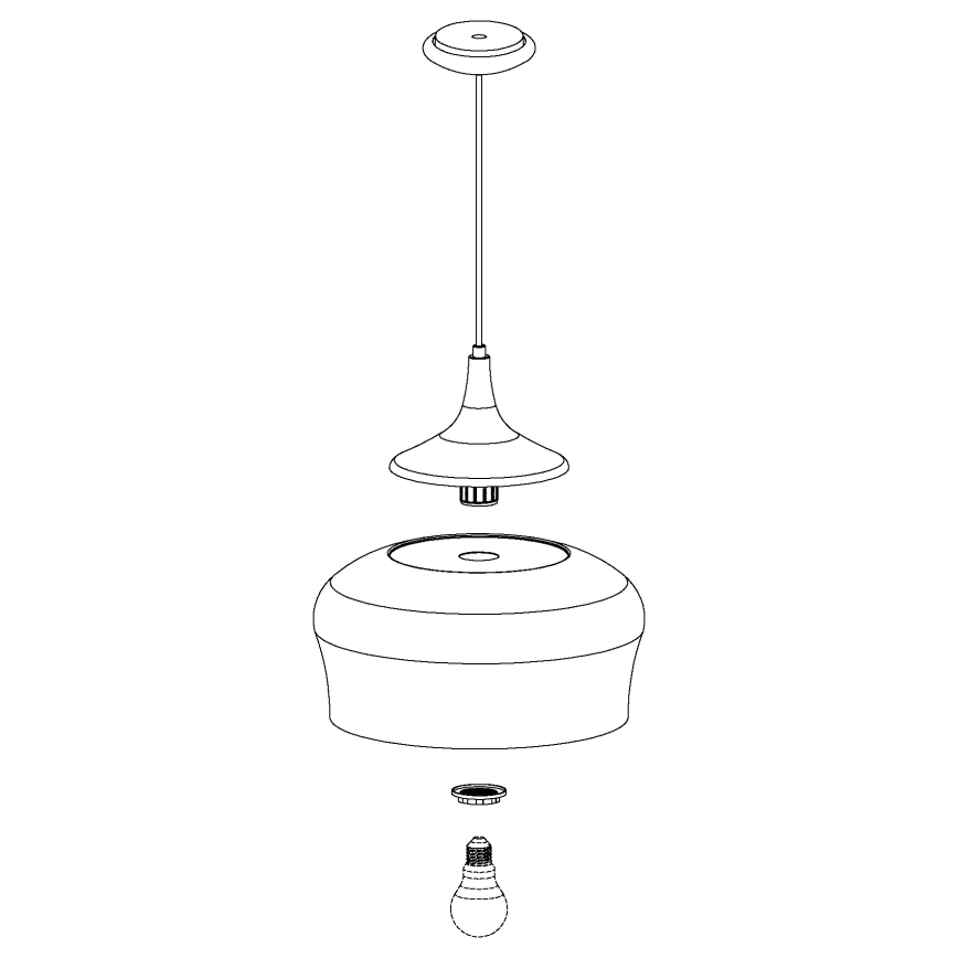 Eglo - Hanglamp 1xE27/60W/230V