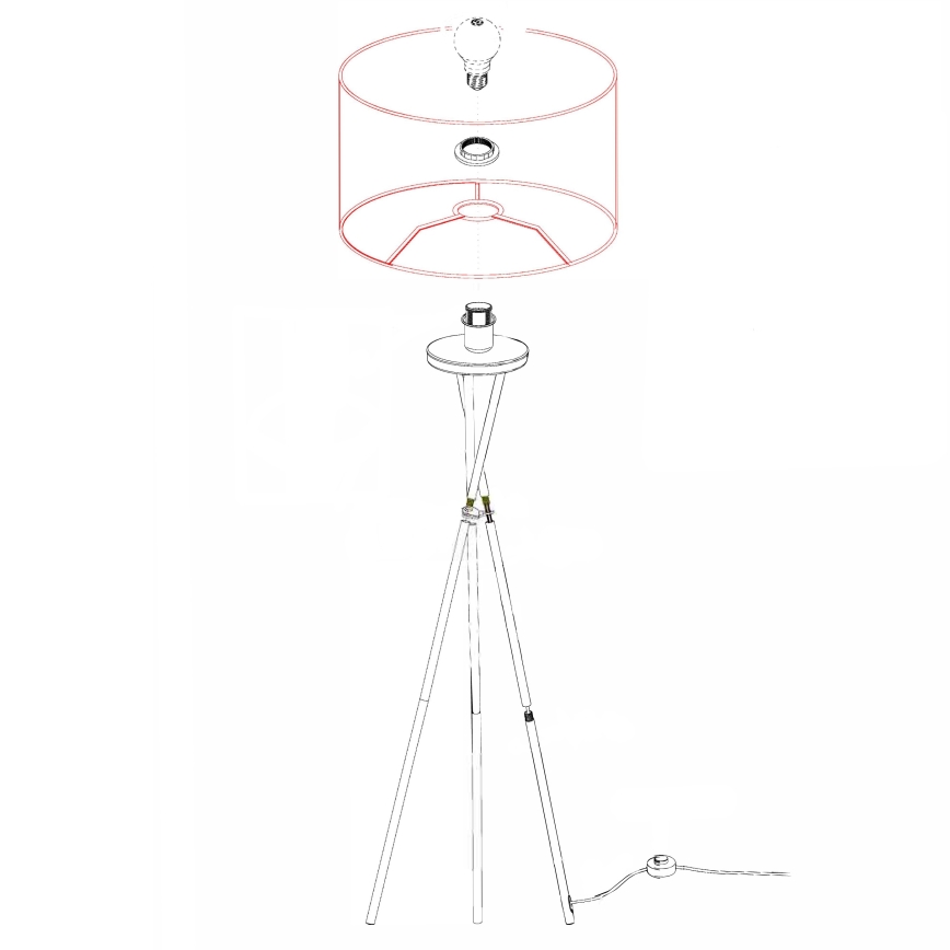 Eglo - Lampadaire 1xE27/60W/230V