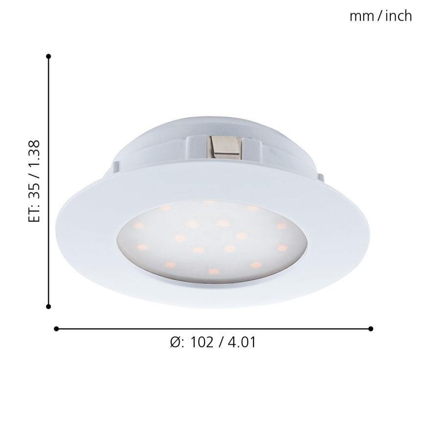 Eglo - LED Inbouwlamp 1xLED/12W/230V