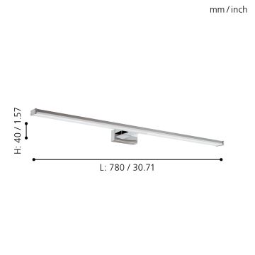 Eglo - LED Badkamerlamp LED/14W/230V 4000K 78 cm IP44