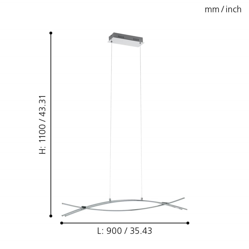 Eglo - LED Hanglamp aan draad 3xLED/9W/230V