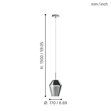 Eglo - Hanglamp 1xE27/28W/230V