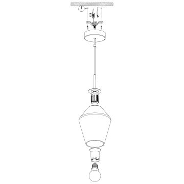 Eglo - Hanglamp 1xE27/28W/230V