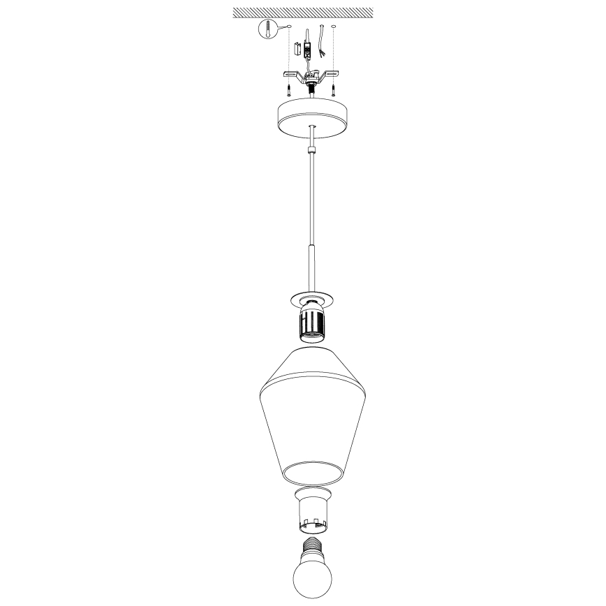 Eglo - Suspension 1xE27/28W/230V