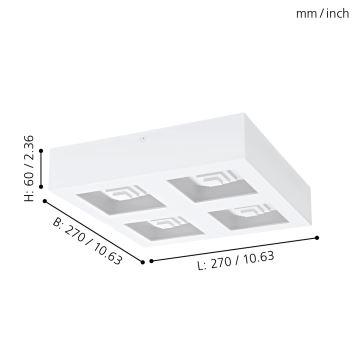 Eglo - LED Plafondverlichting 4xLED/6,3W/230V