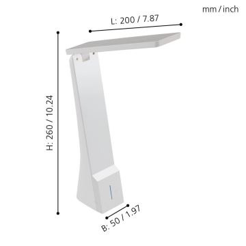 Eglo - LED Tafellamp dimbaar 1xLED/1,8W/230V wit