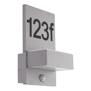 Eglo 97127 - Huisnummer LED met sensor ARDIANO 2xLED/5,6W/230V IP44
