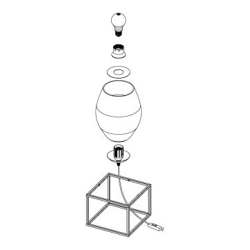 Eglo - lampe de table 1xE27/40W/230V