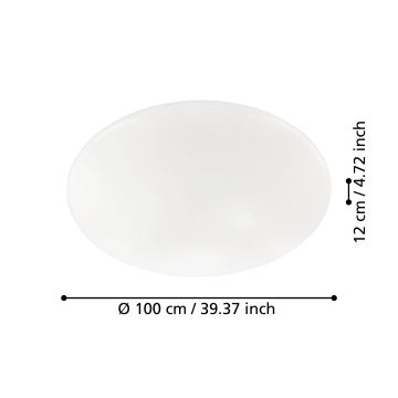 Eglo 97528 - LED Plafondlamp dimbaar GIRON LED/80W/230V