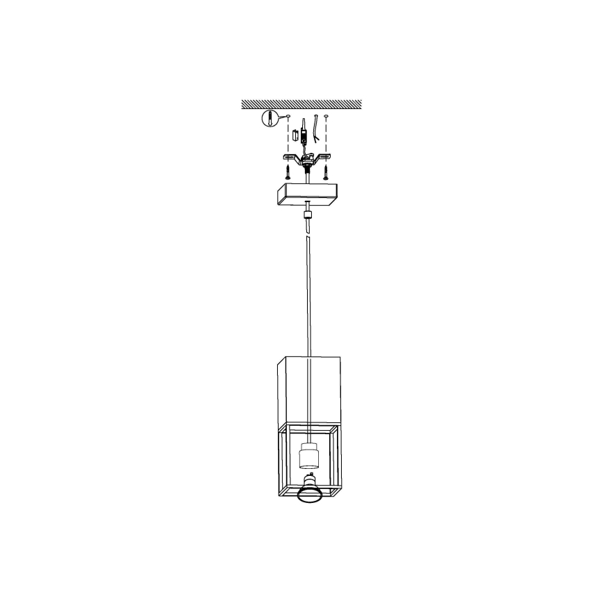 Eglo - LED Hanglamp aan draad 1xGU10/5W/230V