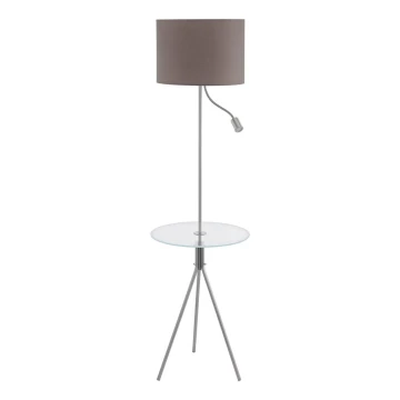 Eglo 97771 - Staande Lamp met een tafel POLICARA 1xE27/60W/230V+LED/3,5W