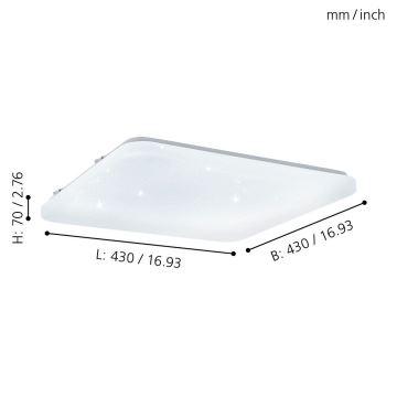 Eglo - LED Plafondlamp LED/33,5W/230V