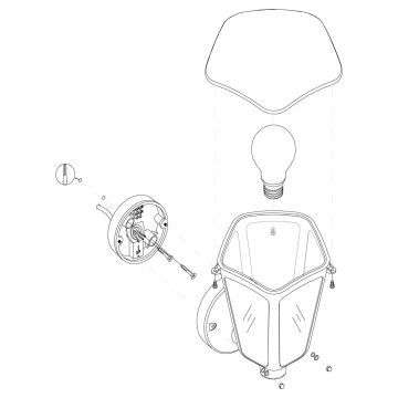 Eglo - Buiten wandlamp 1xE27/60W/230V IP4wit