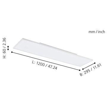 Eglo - LED RGB plafondlamp dimbaar TURCONA-C LED/33W/230V + AB