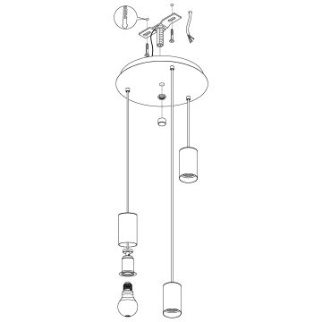 Eglo - Hanglamp aan koord 3xE27/40W/230V