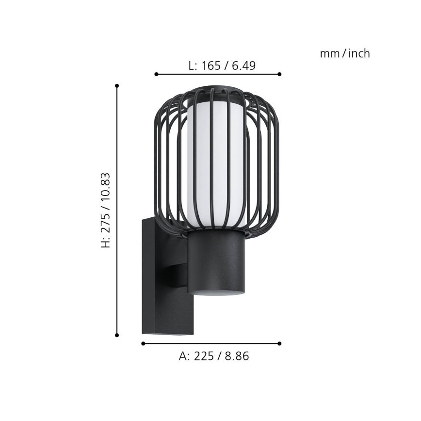 Eglo - Applique murale d'extérieur 1xE27/28W/230V IP44