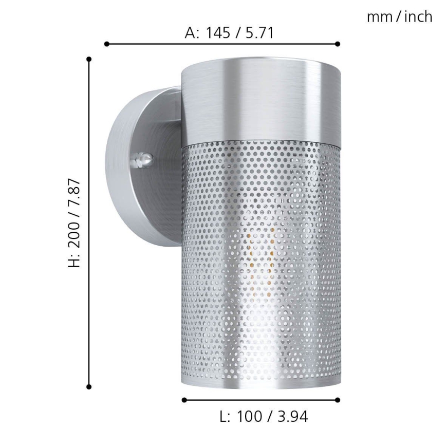 Eglo - Applique murale d'extérieur 1xE27/28W/230V