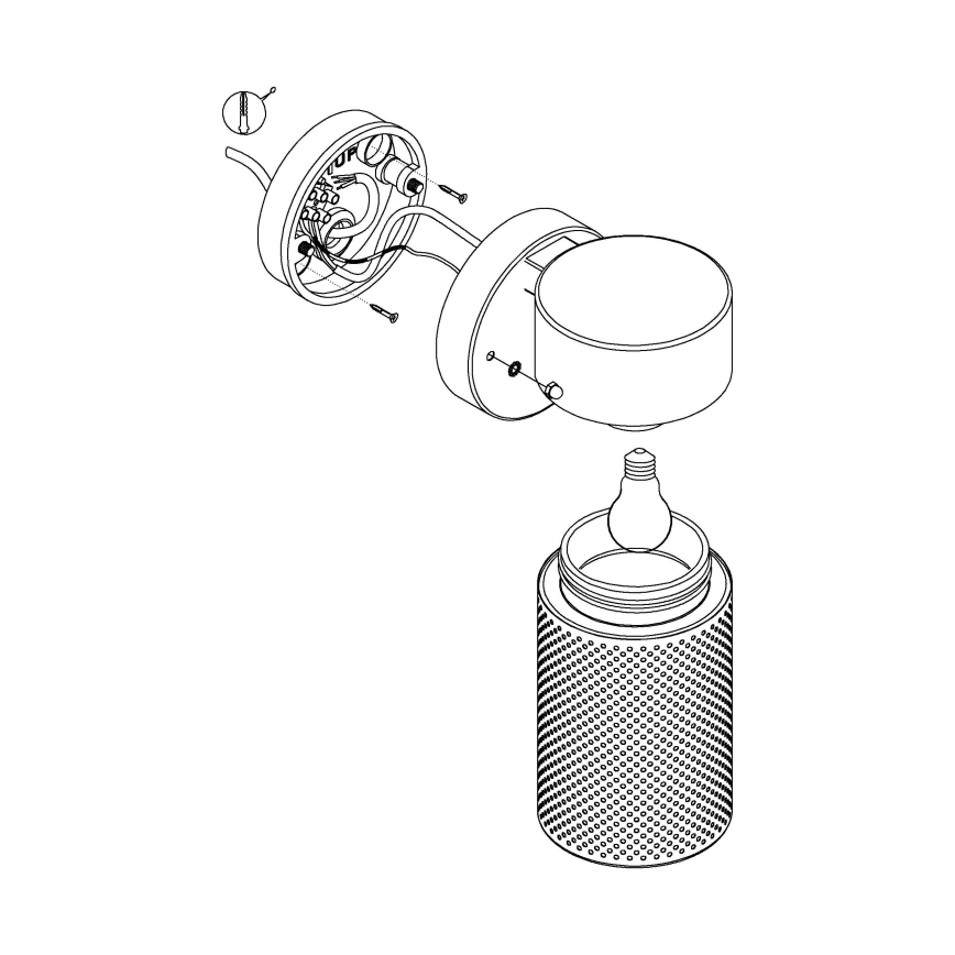 Eglo - Applique murale d'extérieur 1xE27/28W/230V