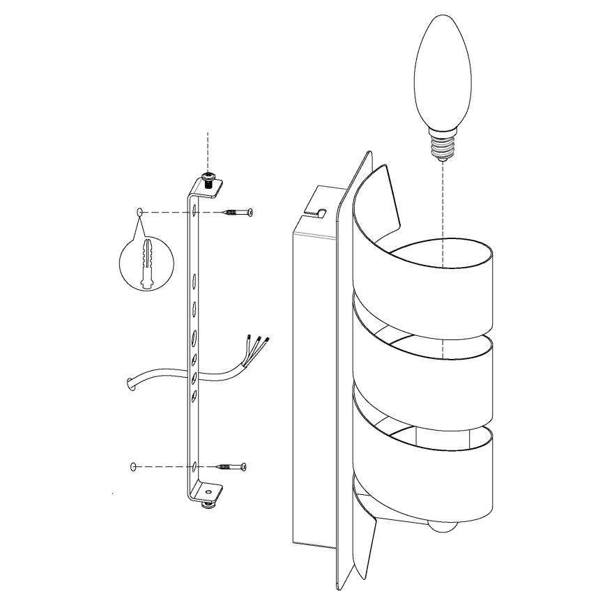 Eglo - Wandlamp 1xE14/40W/230V