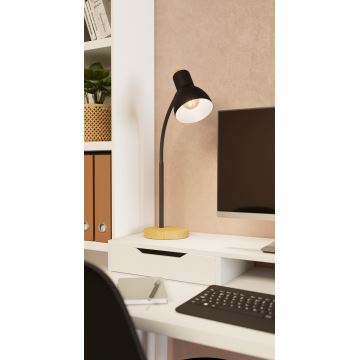 Eglo - Lampe de table 1xE27/40W/230V noir