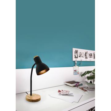 Eglo - Lampe de table 1xE27/40W/230V noir