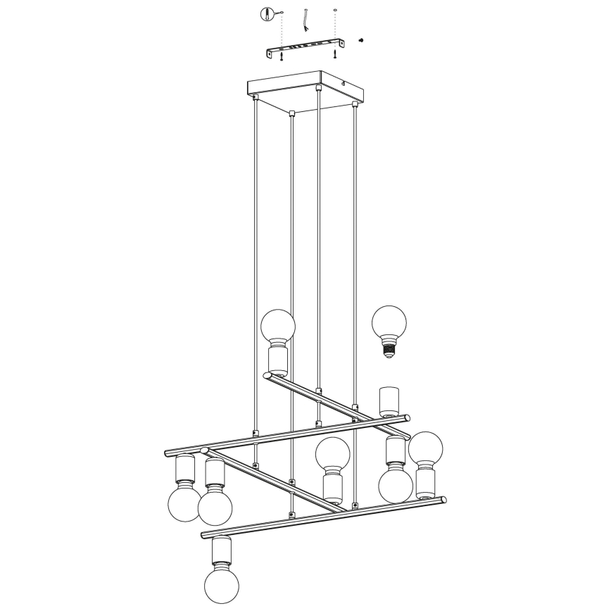 Eglo - Hanglamp aan koord 8xE27/40W/230V