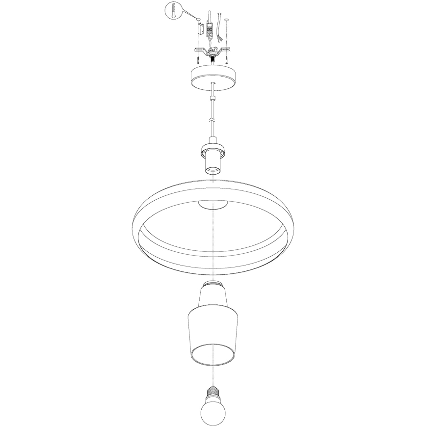 Eglo - Suspension filaire à intensité variable LED RGB TABANERA-C 1xE27/9W/230V