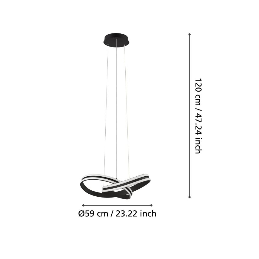 Eglo - LED Hanglamp aan koord 2xLED/18W/230V