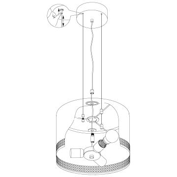 Eglo - Hanglamp aan koord 3xE27/40W/230V