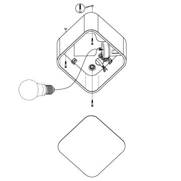 Eglo - Plafondlamp 1xE27/28W/230V