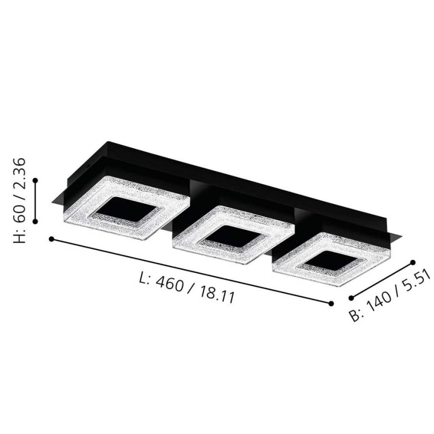 Eglo - LED Plafondlamp 3xLED/4W/230V