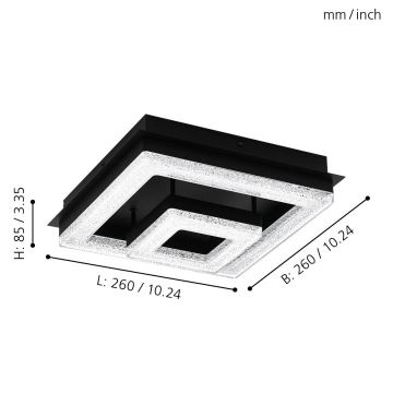 Eglo - LED Plafondlamp LED/12W/230V