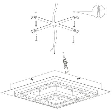 Eglo - LED Plafondlamp LED/12W/230V