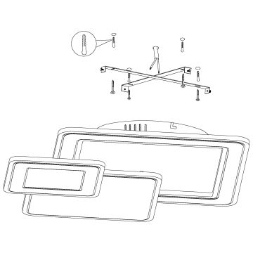 Eglo - LED Plafondlamp 3xLED/12W/230V