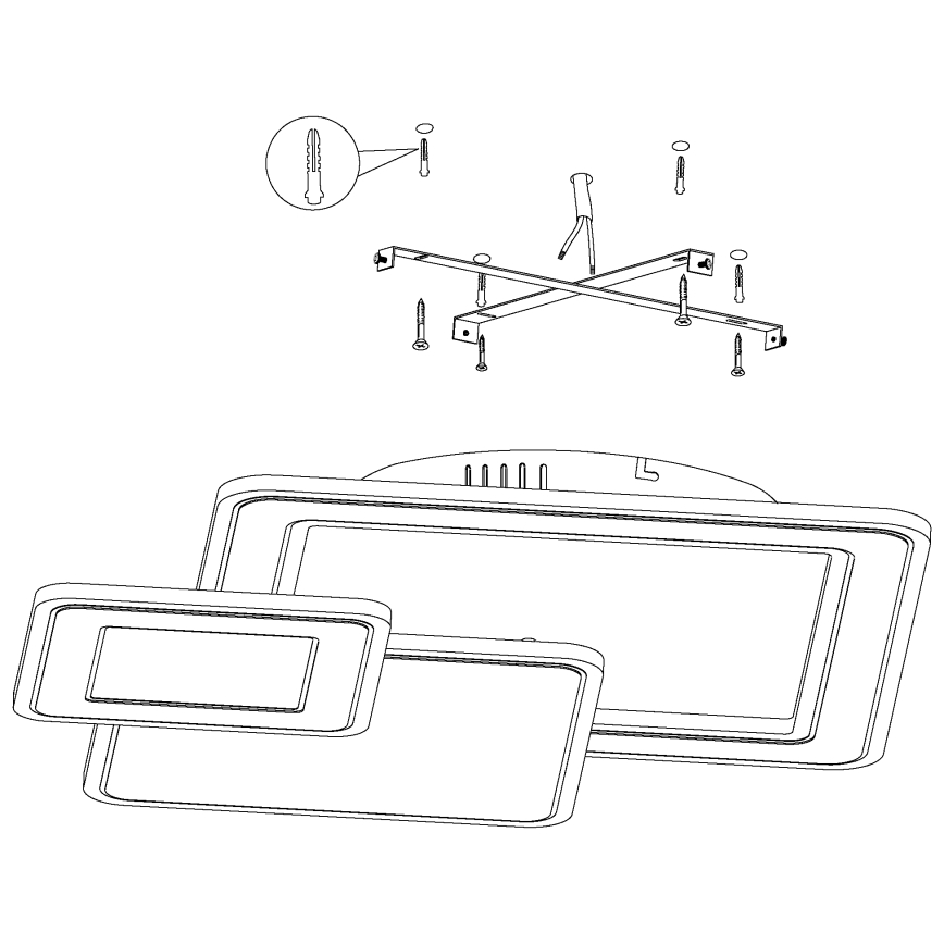 Eglo - LED Plafondlamp 3xLED/12W/230V