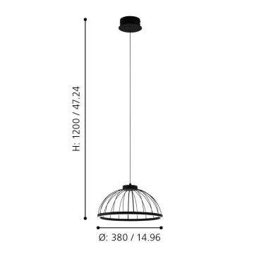 Eglo - LED Hanglamp aan koord LED/22W/230V