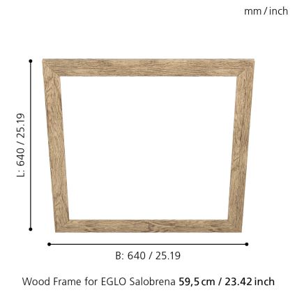 Eglo - Cadre pour luminaire SALOBRENA 595x595 mm