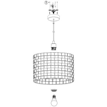 Eglo - Hanglamp aan koord 1xE27/40W/230V diameter 38 cm