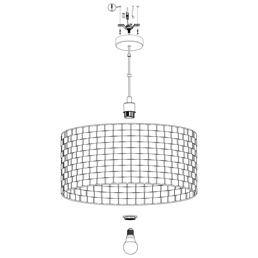 Eglo - Hanglamp aan een koord 1xE27/40W/230V d. 55 cm