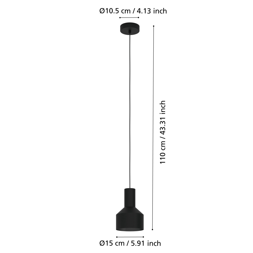 Eglo - Suspension filaire 1xE27/40W/230V