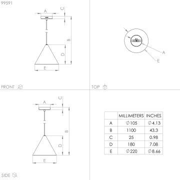 Eglo - Suspension filaire 1xE27/40W/230V