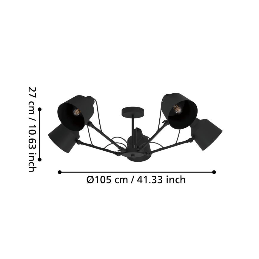 Eglo - Hanglamp voor Oppervlak Montage 5xE27/40W/230V