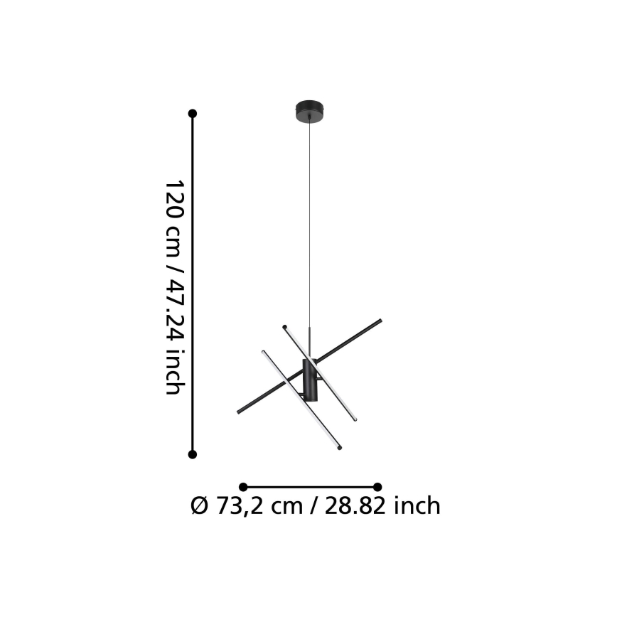 Eglo - Suspension filaire à intensité variable LED/29W/230V