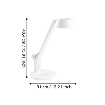 Eglo - Dimbare LED Tafel Lamp met Touch Besturing LED/4,8W/230V wit