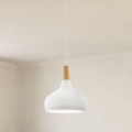 Eglo - Hanglamp aan een koord 1xE27/60W/230V diameter 28 cm wit - FSC gecertificeerd