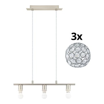 Eglo - LED Hanglamp aan een koord MY CHOICE 3xE14/4W/230V chroom