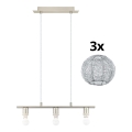 Eglo - LED Hanglamp aan een koord MY CHOICE 3xE14/4W/230V chroom