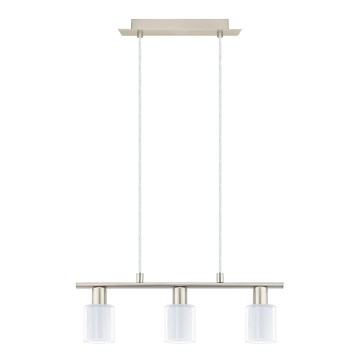 Eglo - LED Hanglamp aan een koord MY CHOICE 3xE14/4W/230V chroom/wit